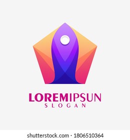 rocket colorful logo design vectors