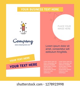 Rocket Company Brochure Template. Vector Busienss Template