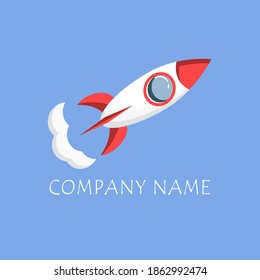 Rocket company logo, can be used on products, corporate identity, and as an illustration.