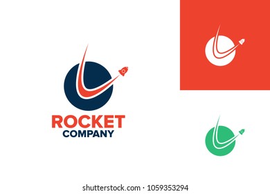 Rocket Company Logo Template Design Vector, Emblem, Design Concept, Creative Symbol, Icon