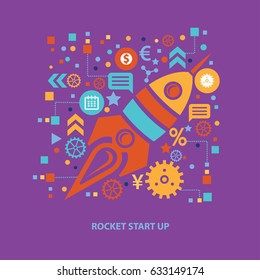 Rocket concept design,clean vector