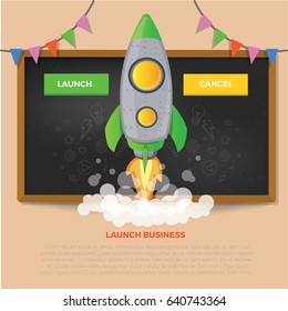 Rocket concept design,clean vector