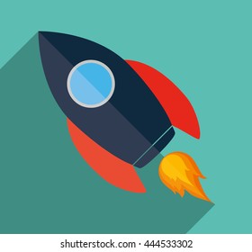 rocket concept with icon design, vector illustration 10 eps graphic.