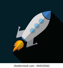 rocket concept with icon design, vector illustration 10 eps graphic.