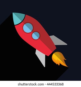 rocket concept with icon design, vector illustration 10 eps graphic.
