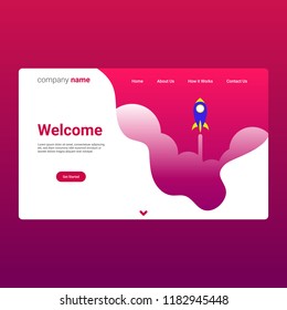 Rocket Concept Landing Page Template
