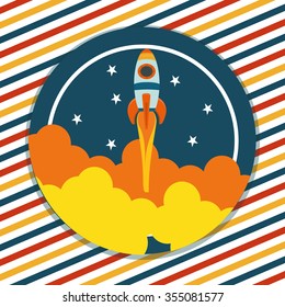 Rocket  concept over design, vector illustration 10 eps graphic.