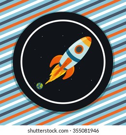 Rocket  concept over design, vector illustration 10 eps graphic.