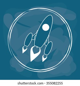 Rocket  concept over design, vector illustration 10 eps graphic.