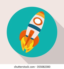 Rocket  concept over design, vector illustration 10 eps graphic.