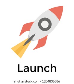 A rocket is conceptualizing web or business launch icon