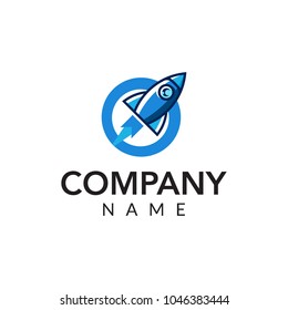 Rocket consulting vector logo icon illustration
