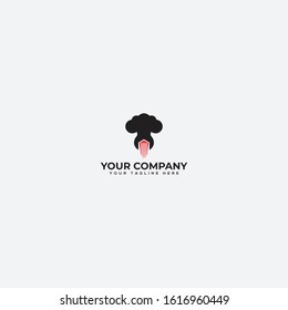 rocket cook, chef rocket logo, chef and fork logo