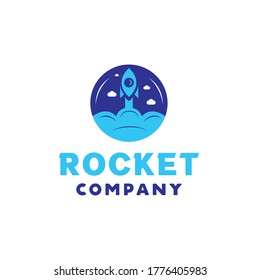 Astronauta para la innovación en la nave espacial Vector del logotipo de la tecnología espacial Cosmos