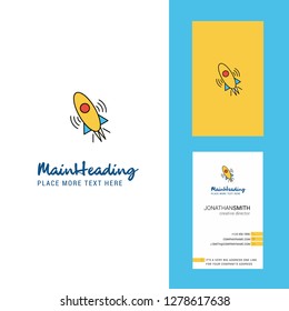 Rocket  Creative Logo and business card. vertical Design Vector