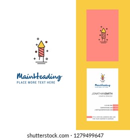Rocket Creative Logo and business card. vertical Design Vector