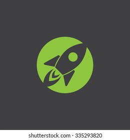 rocket cut identity template icon design element