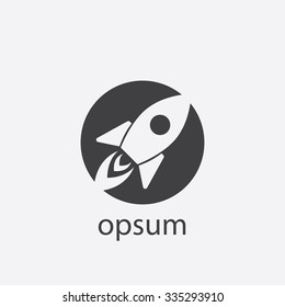 rocket cut identity template icon design element