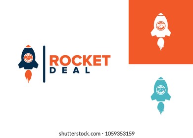 Rocket Deal Logo Template Design Vector, Emblem, Design Concept, Creative Symbol, Icon