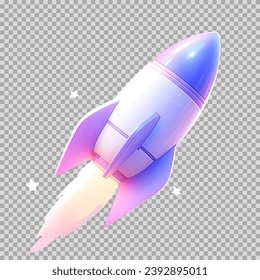 Rocket design 3d illustration renderings.