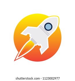 Rocket design logo, elements, icons, symbols, abstract, emblem, innovative and creative inspiration for business company. Template vector illustration design collection with flat style