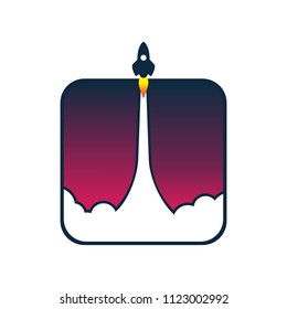 Rocket design logo, elements, icons, symbols, abstract, emblem, innovative and creative inspiration for business company. Template vector illustration design collection with flat style