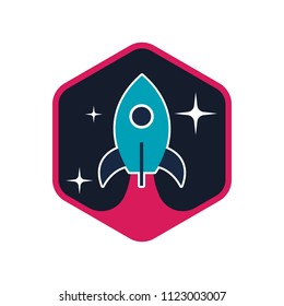 Rocket design logo, elements, icons, symbols, abstract, emblem, innovative and creative inspiration for business company. Template vector illustration design collection with flat style