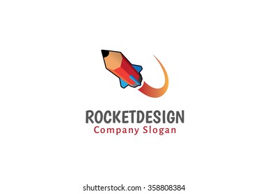Rocket Design Logo Design Illustration