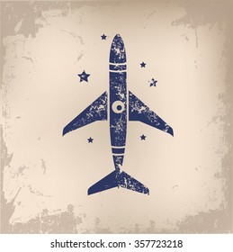 
Rocket design on old paper background,vector