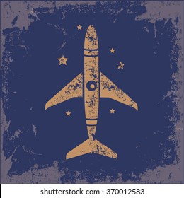 
Rocket design on old paper background,vector
