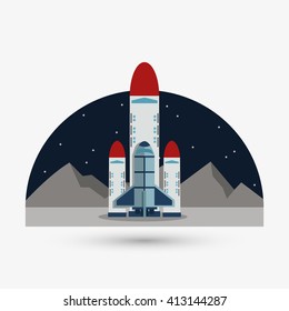 rocket design. science concept. cosmos icon
