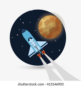 rocket design. science concept. cosmos icon