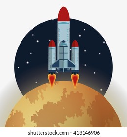 rocket design. science concept. cosmos icon