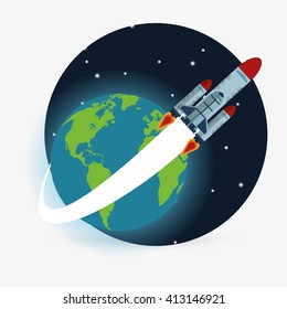 rocket design. science concept. cosmos icon