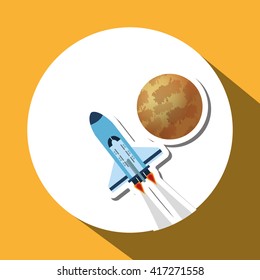 rocket design. science concept. cosmos icon, vector illustration