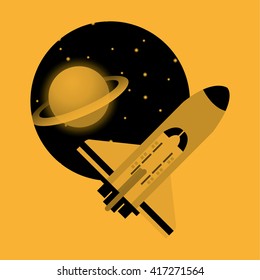 rocket design. science concept. cosmos icon, vector illustration