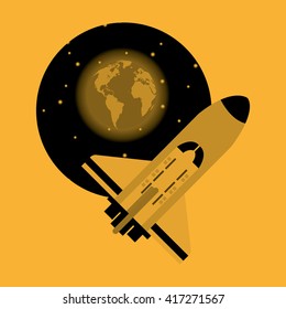 rocket design. science concept. cosmos icon, vector illustration