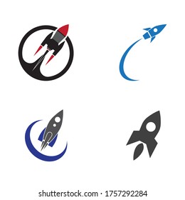 Rocket design Template vector icon illustration