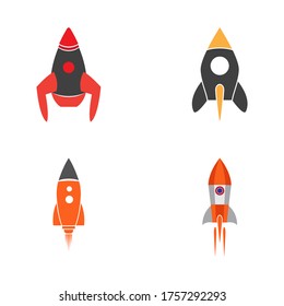 Rocket design Template vector icon illustration