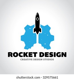 Rocket Design Vector Logo Template