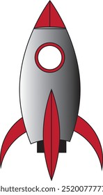 The rocket is designed with a sleek maroon body that radiates a sense of power and intensity. The rich, deep maroon color covers the main fuselage, giving the rocket a bold and energetic presence. The