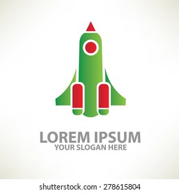 Rocket design,logo template,colour concept design,clean vector