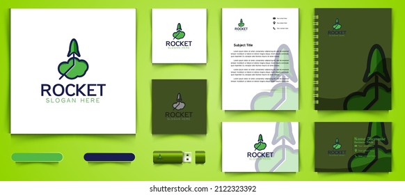 rocket, diagram management sales logo business branding package Designs Inspiration Isolated on White Background
