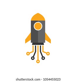 Rocket Digital Logo Icon Design