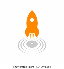 Rocket Dj Music Icon Logo