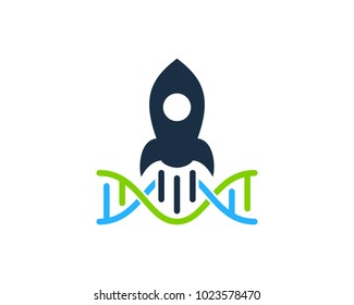 Rocket Dna Icon Logo Design Element