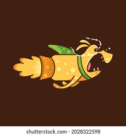 rocket dog for character, icon, logo, sticker and illustration.