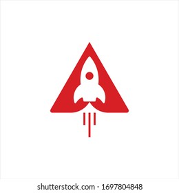 Rocket, Dollar logo design concept template.