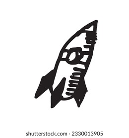 Rocket doodle drawing marker style
