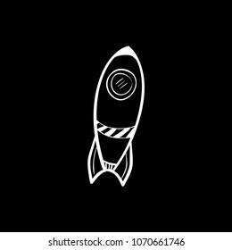  rocket doodle icon vector 